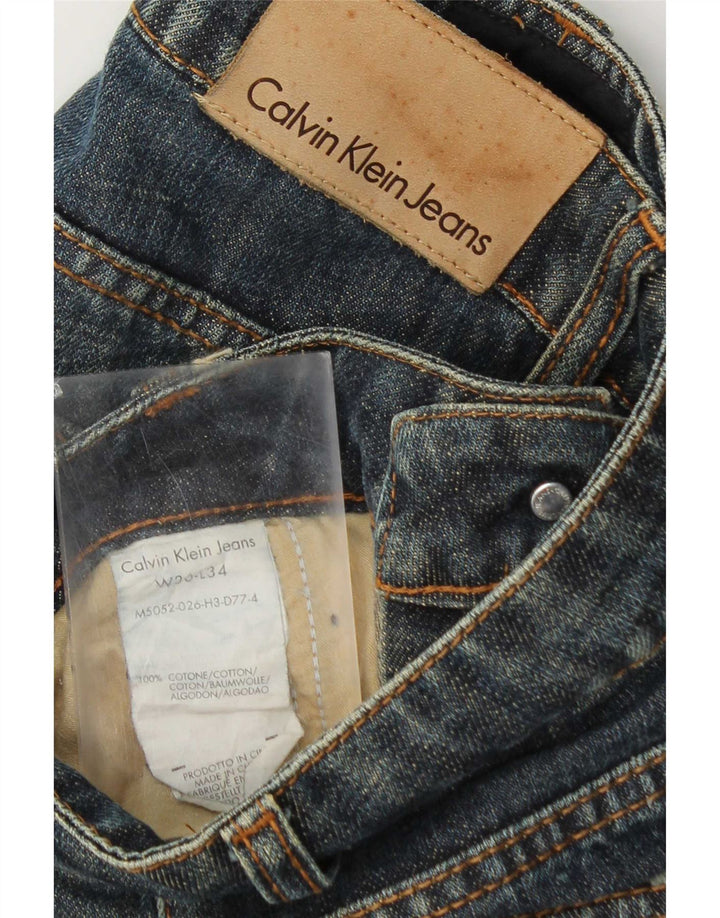 Calça jeans reta masculina Calvin Klein W36 L28 algodão azul