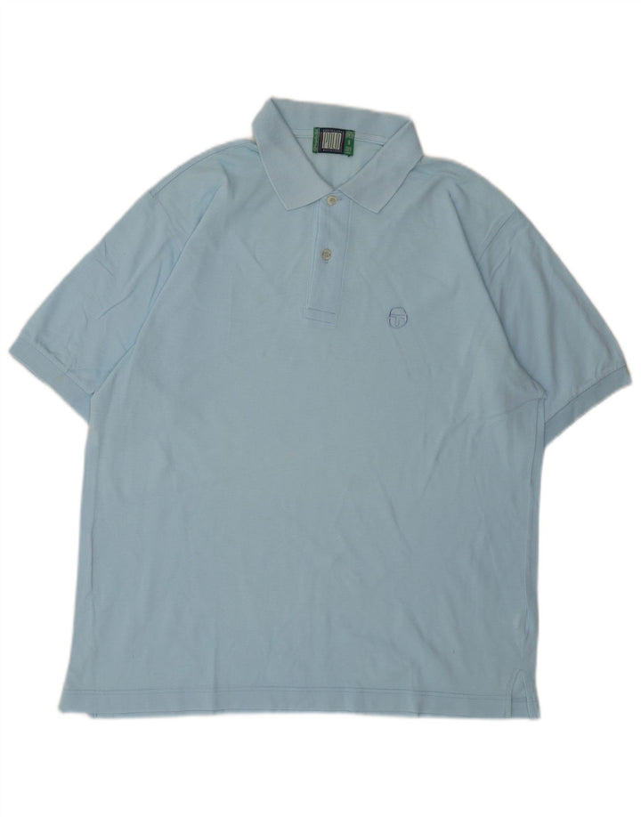 Camisa polo masculina Sergio Tacchini IT 50 algodão azul médio