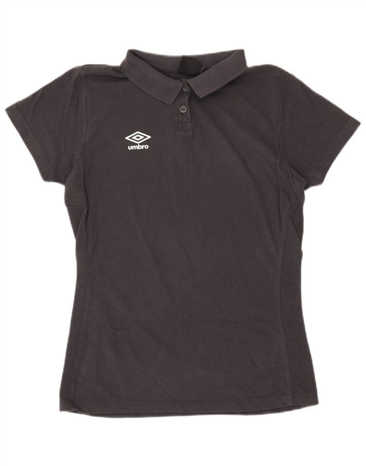 Camisa polo feminina UMBRO UK 14 algodão cinza médio