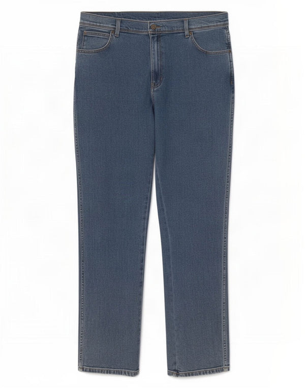 Wrangler Mens Regular Fit Jeans Reta W38 L34 Azul Algodão