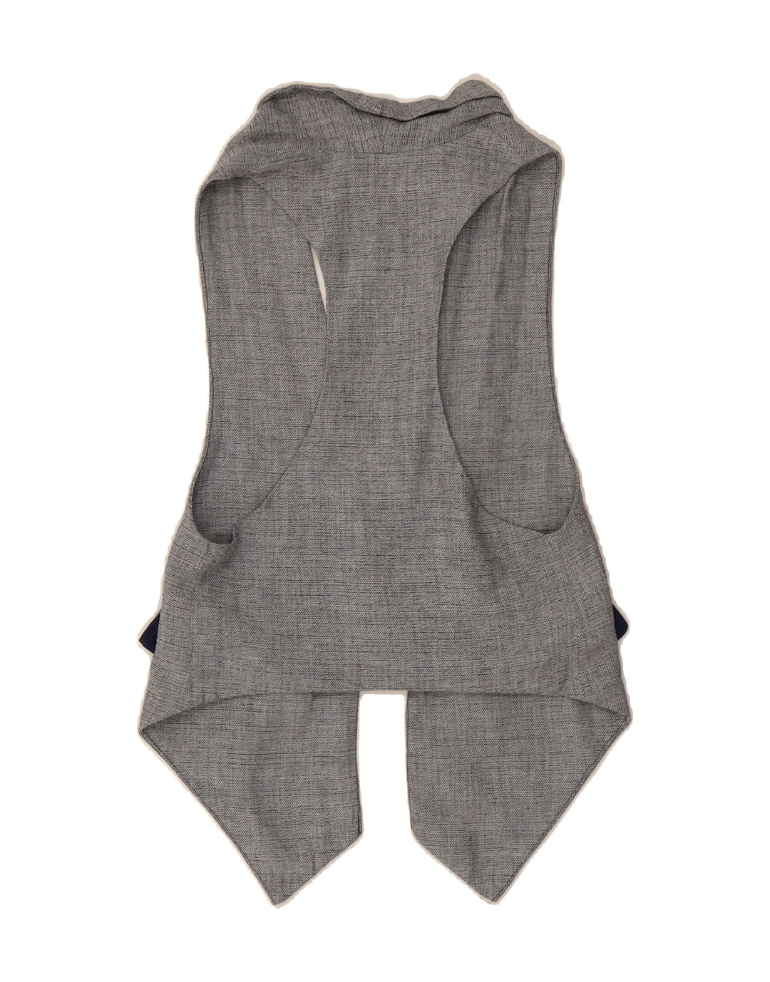 ZARA Womens Crop Waistcoat UK 6 XS Grey Cotton Vintage Zara and Second-Hand Zara from Messina Hembry 
