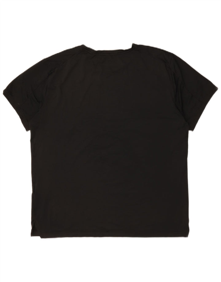 Camiseta Nike masculina Dri Fit Standard Fit gráfica top grande poliéster preto