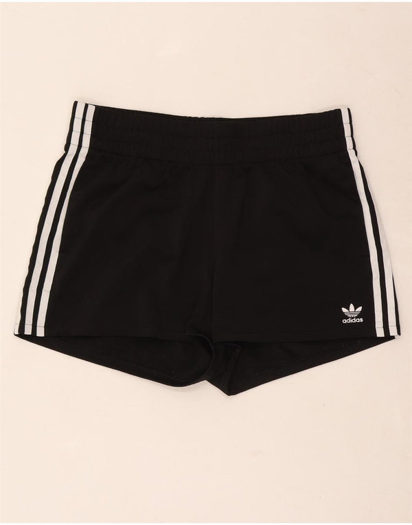 Shorts esportivos femininos Adidas UK 14 poliéster preto médio
