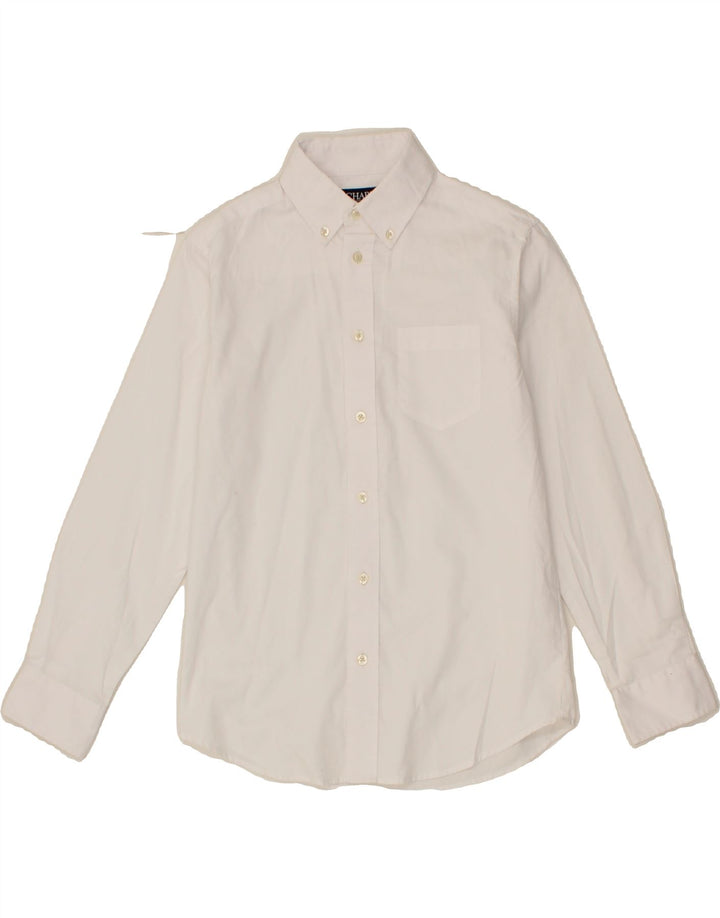 CHAPS Boys Shirt 9-10 Years White Cotton Vintage Chaps and Second-Hand Chaps from Messina Hembry 
