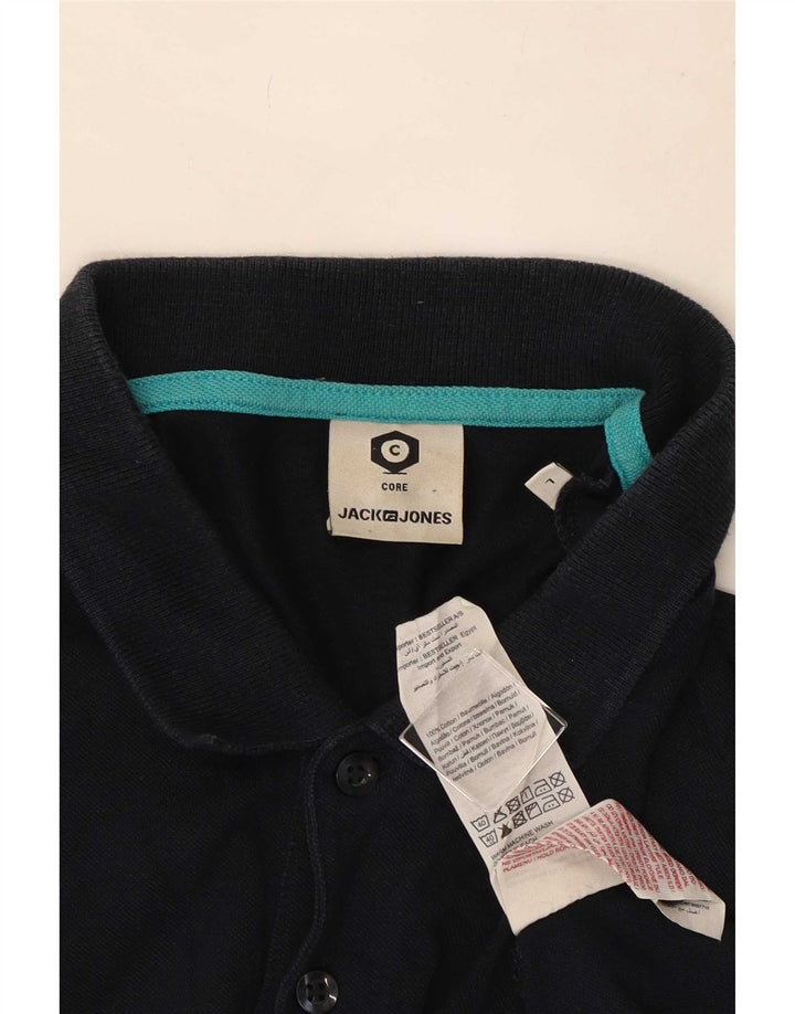Camisa polo masculina Jack & Jones grande algodão azul marinho