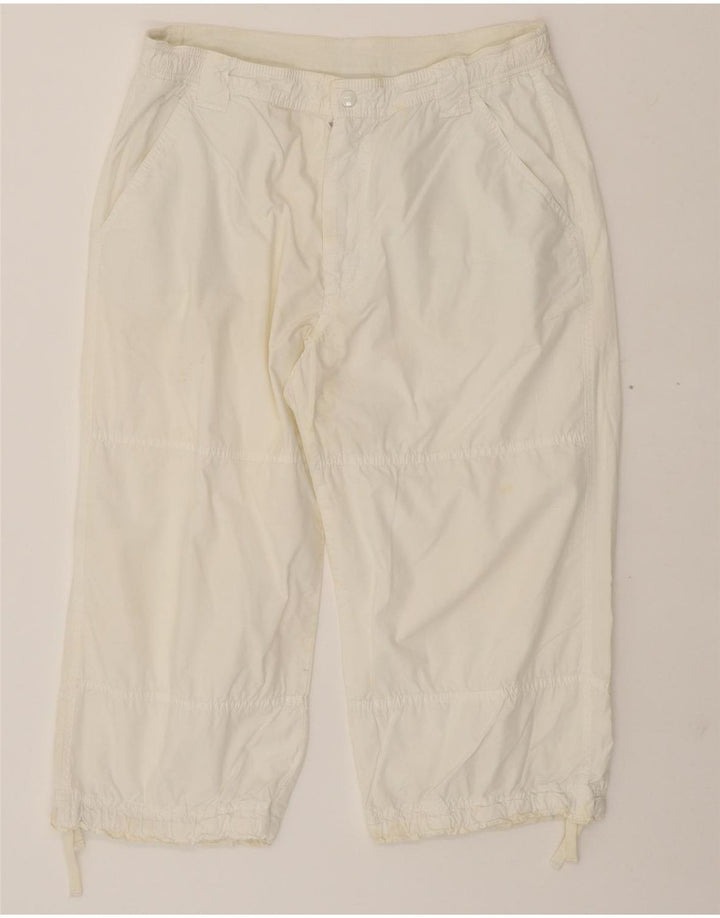 CHAMPION Womens Straight Capri Trousers  Large W34 L19 White Cotton Vintage Champion and Second-Hand Champion from Messina Hembry 