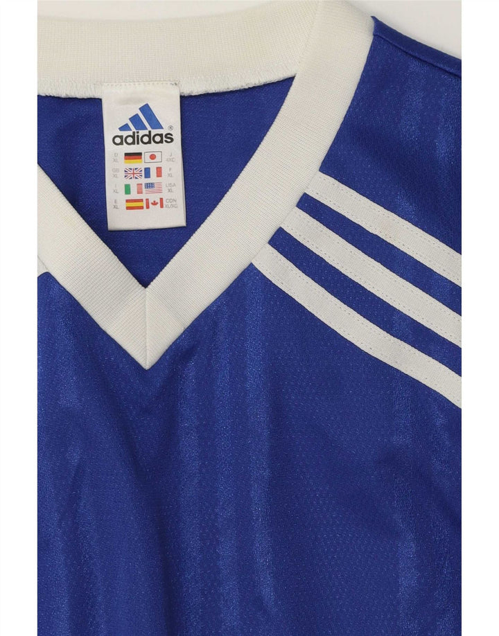 Adidas Mens Graphic Top Manga Longa XL Azul Listrado Poliéster