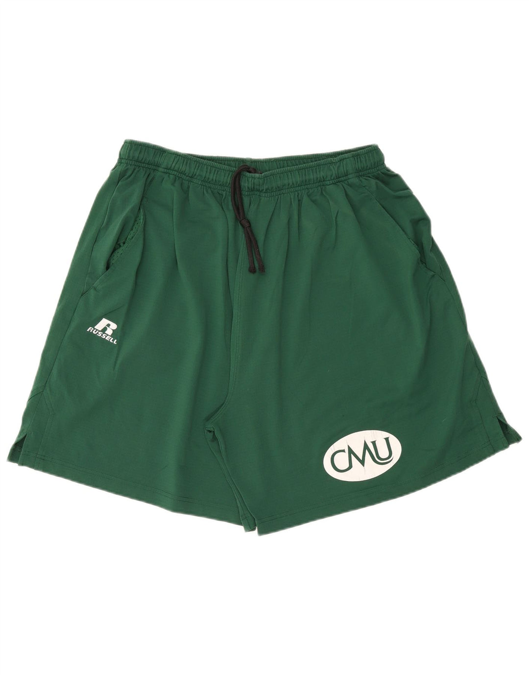 Shorts esportivos gráficos masculinos Russell Athletic XL verde