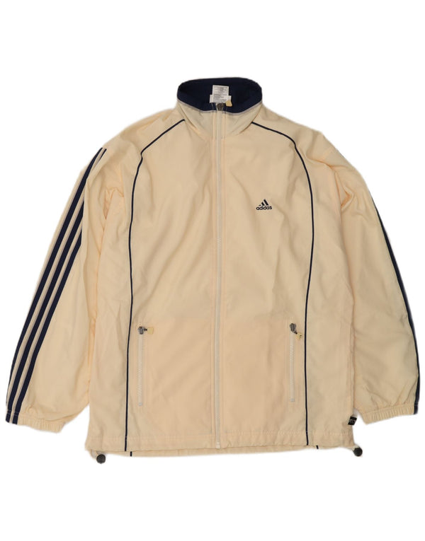 Adidas Womens Oversized Tracksuit Top Jacket UK 14 Grande Amarelo Poliéster