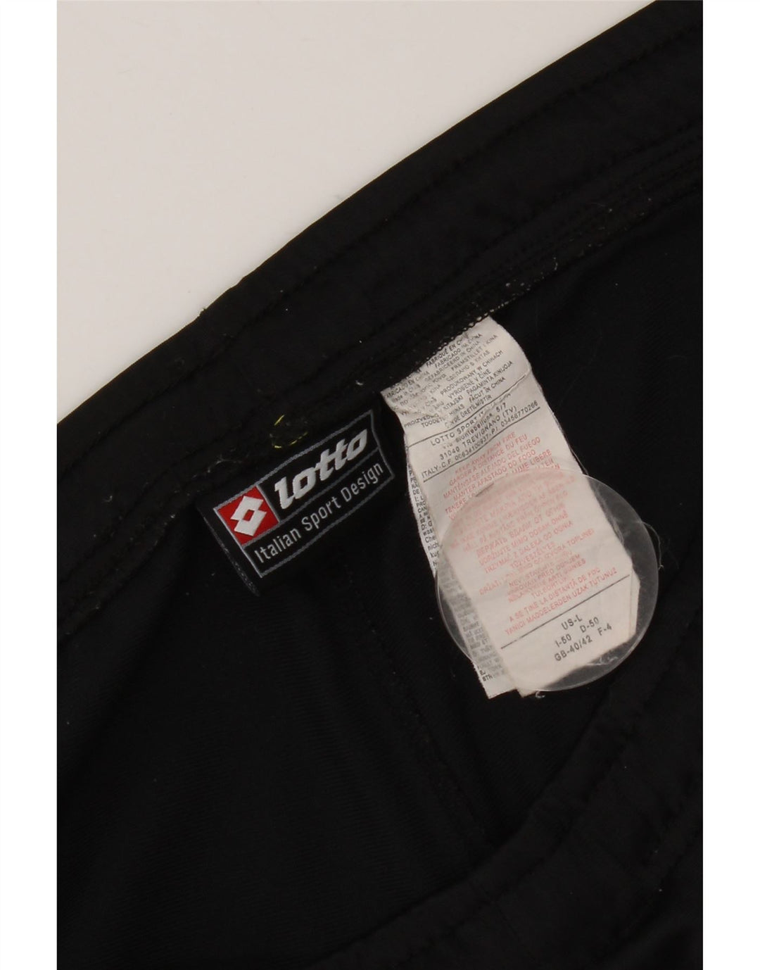 LOTTO Mens UK 40/42 Grande Poliéster Preto