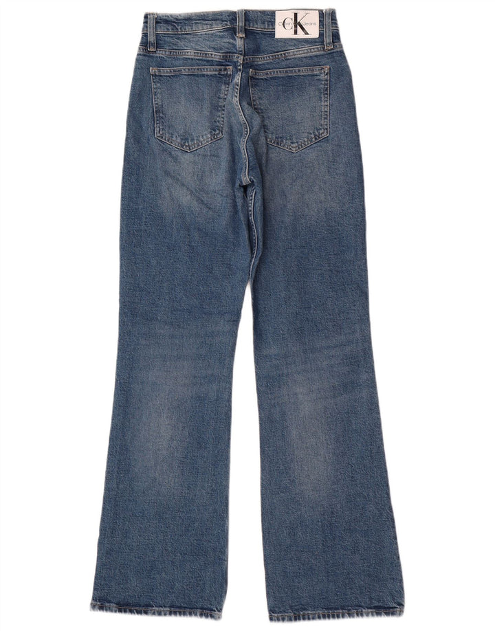 Calça jeans feminina Calvin Klein Bootcut W26 L30 azul algodão