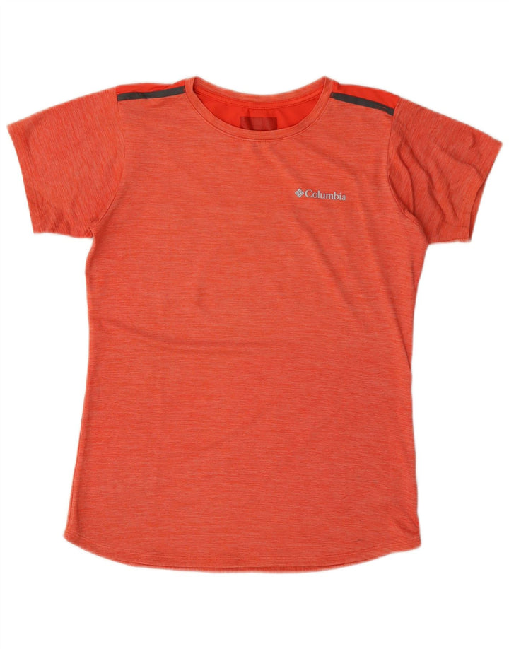 Camiseta feminina Columbia UK 16 grande poliéster laranja