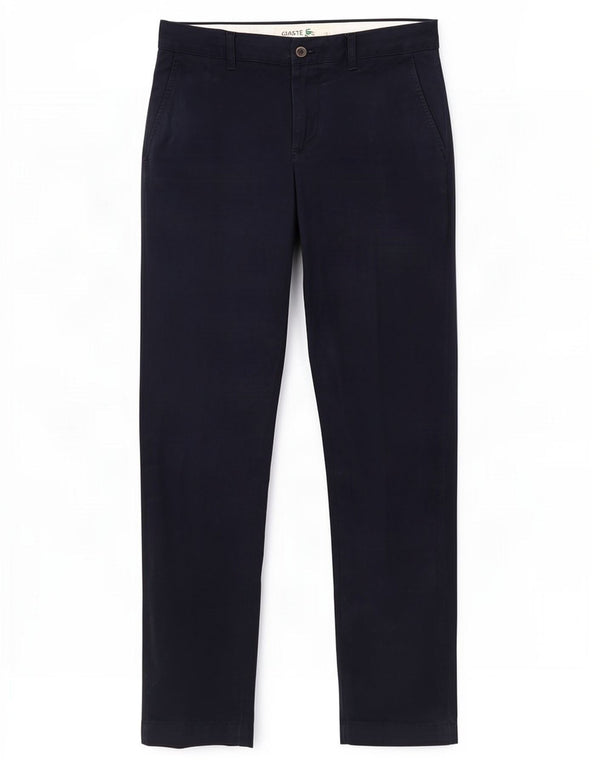 Calça Chino masculina Lacoste Slim Fit W29 L32 algodão azul marinho