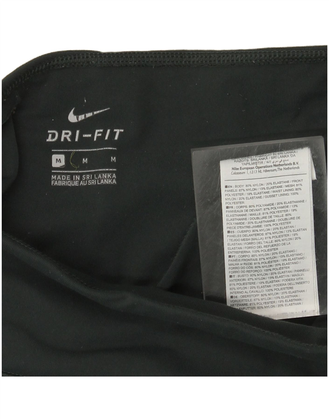 Leggings Nike Dri Fit Femininas UK 12 Médio Verde Nylon