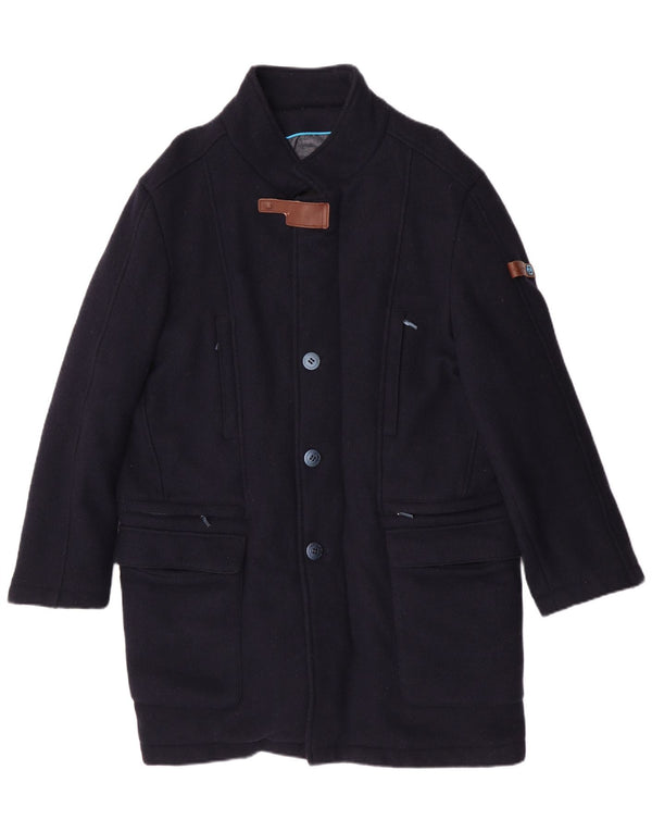 Sobretudo masculino Piquadro IT 56 2XL lã azul marinho