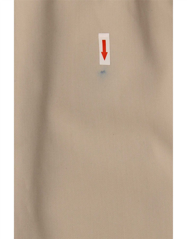 Zara Calça feminina casual cônica média W28 L26 poliéster bege
