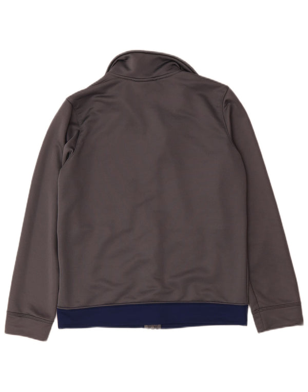 Jaqueta de treino Nike Boys 12-13 anos grande cinza colorblock poliéster