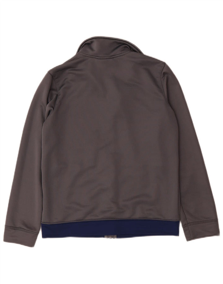 Jaqueta de treino Nike Boys 12-13 anos grande cinza colorblock poliéster