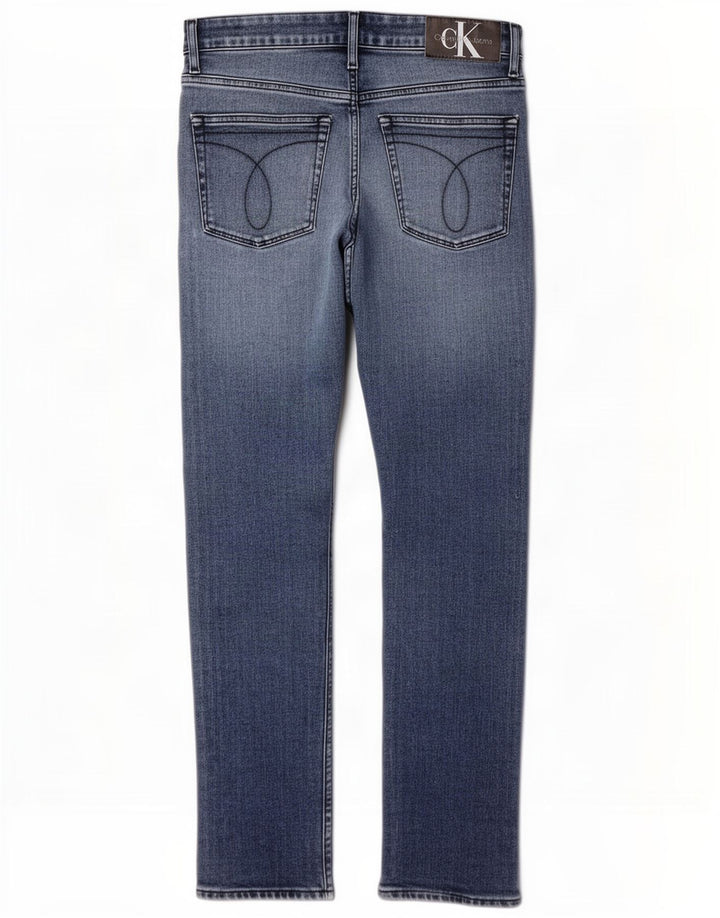 Calvin Klein Masculino Slim Jeans W29 L32 Azul Algodão