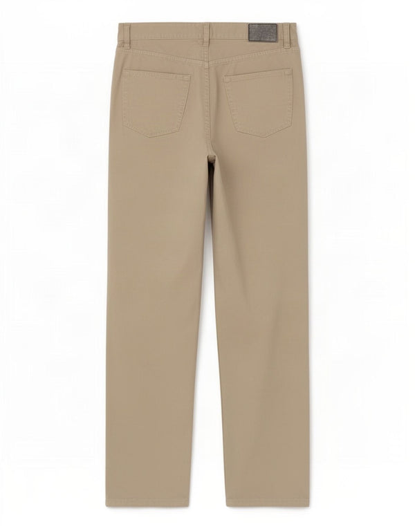 Hugo Boss Masculino Arkansas Calça Casual Reta W34 L32 Algodão Bege