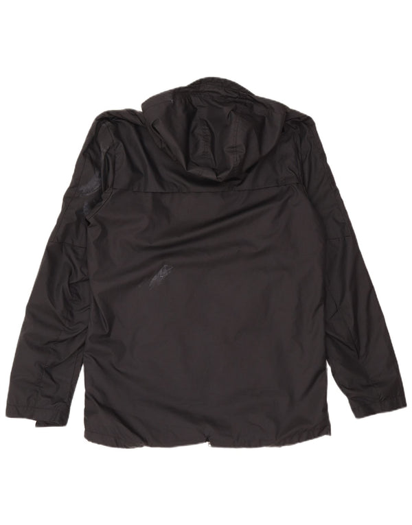 Jaqueta de chuva com capuz Nike Mens Dri Fit UK 38 poliéster preto médio