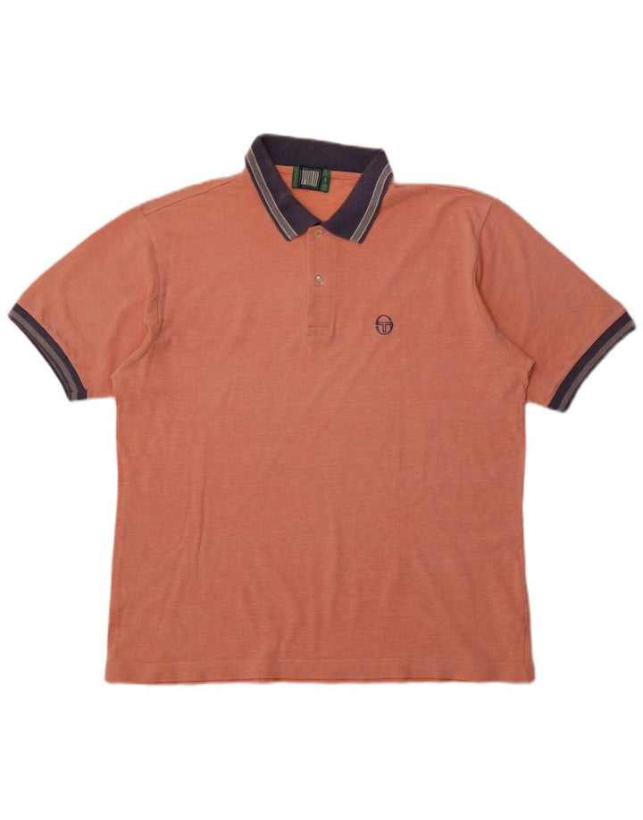SERGIO TACCHINI Camisa polo masculina grande algodão rosa