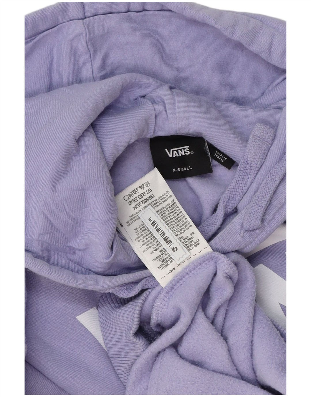 VANS feminino oversized gráfico moletom com capuz UK 6 XS roxo algodão