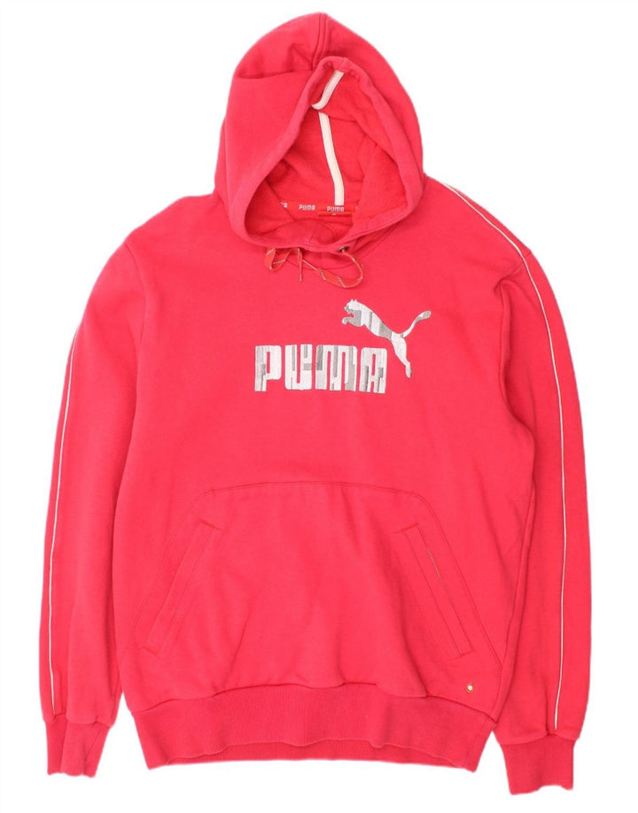 PUMA Mens Graphic Hoodie Jumper Médio Algodão Rosa