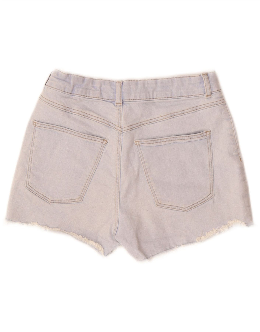ZARA Shorts jeans de cintura alta para meninas 13-14 anos W26 Azul