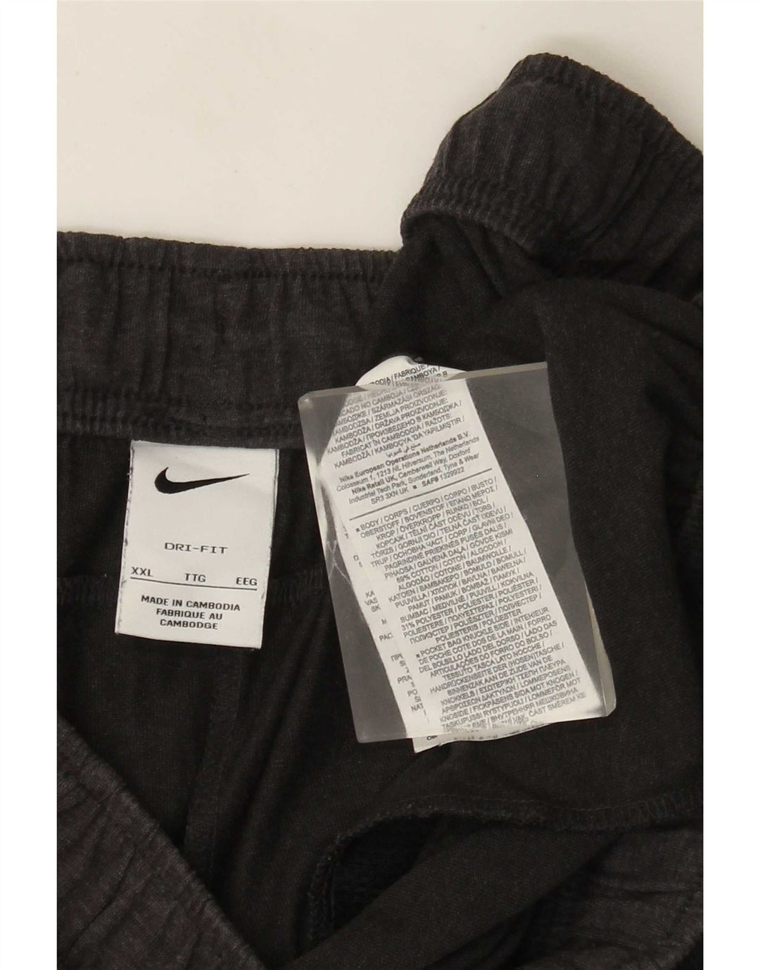 Shorts esportivos masculinos Nike Dri Fit 2XL algodão cinza