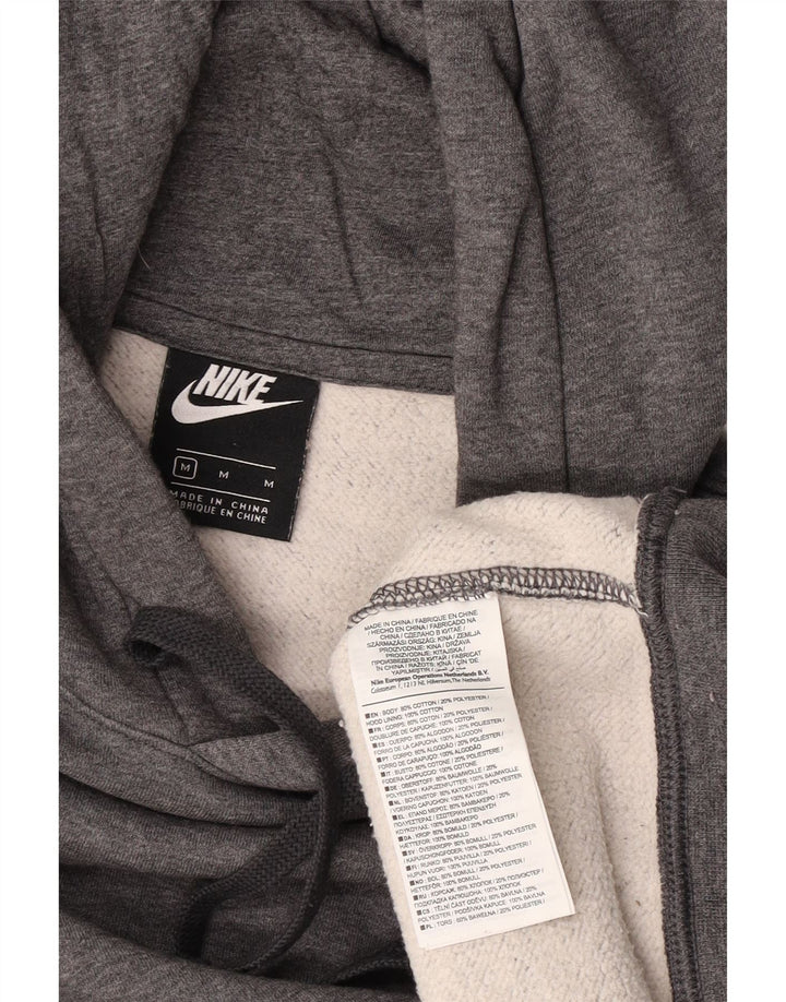 NIKE Mens Hoodie Jumper Médio Cinza Algodão