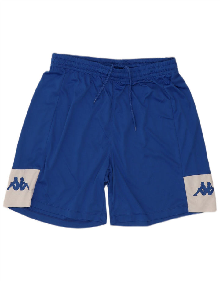 Kappa Mens Graphic Sport Shorts Médio Azul Colourblock Poliéster Esportes