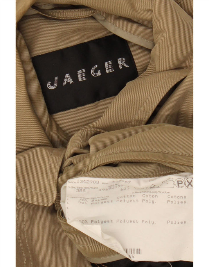 Sobretudo masculino Jaeger Loose Fit UK 38 algodão bege médio