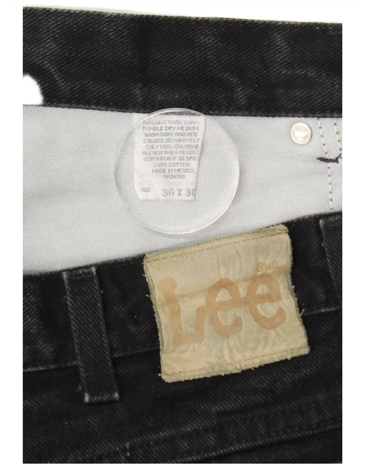 Jeans cônicos masculinos LEE W36 L30 algodão preto