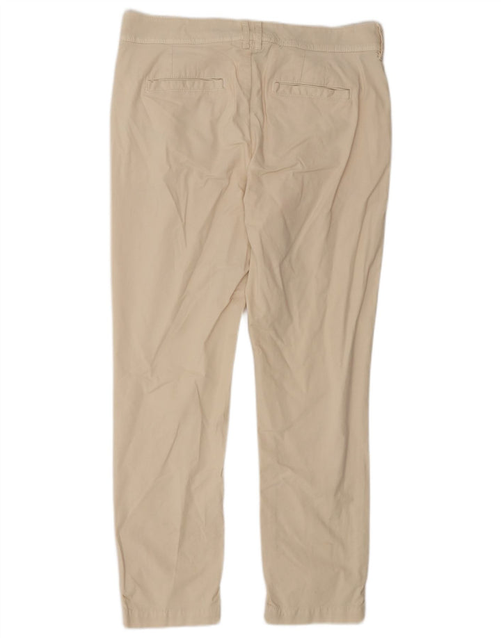 Calça feminina Fat Face Devon Slim Chino Reino Unido 10 pequena W30 L26 branco