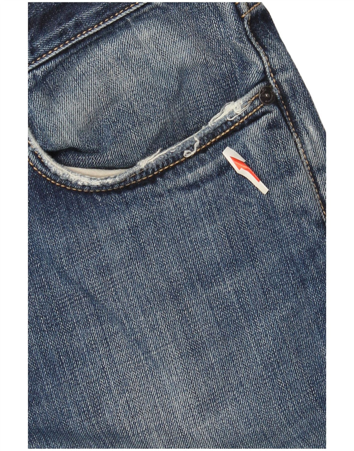 Jeans reto masculino Massimo Dutti EU 42 grande W32 L30 azul algodão