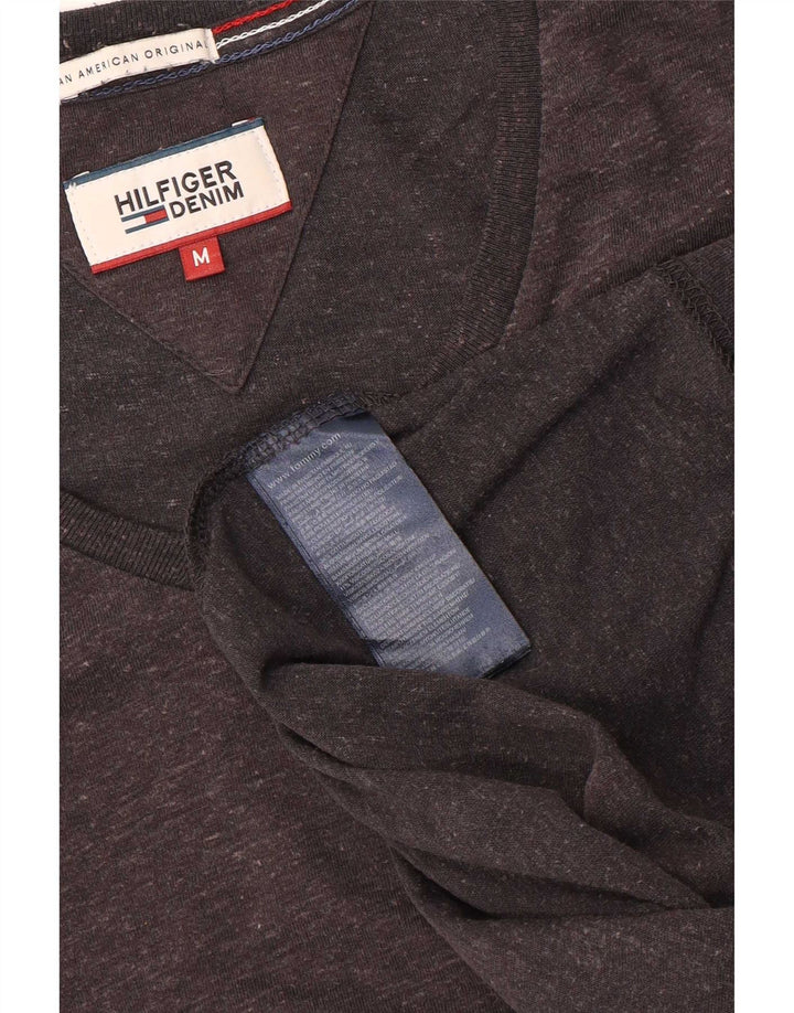 Tommy Hilfiger Camiseta masculina de poliéster manchado cinza médio
