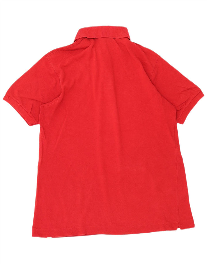 Lacoste camisa polo masculina de manga curta tamanho 4 médio vermelho algodão clássico