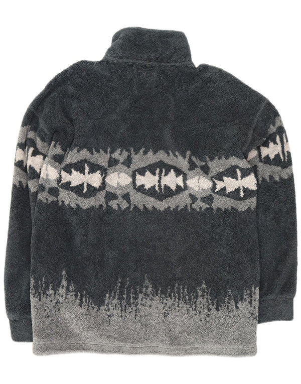 Jaqueta de lã masculina Think Pink UK 42 XL poliéster geométrico cinza