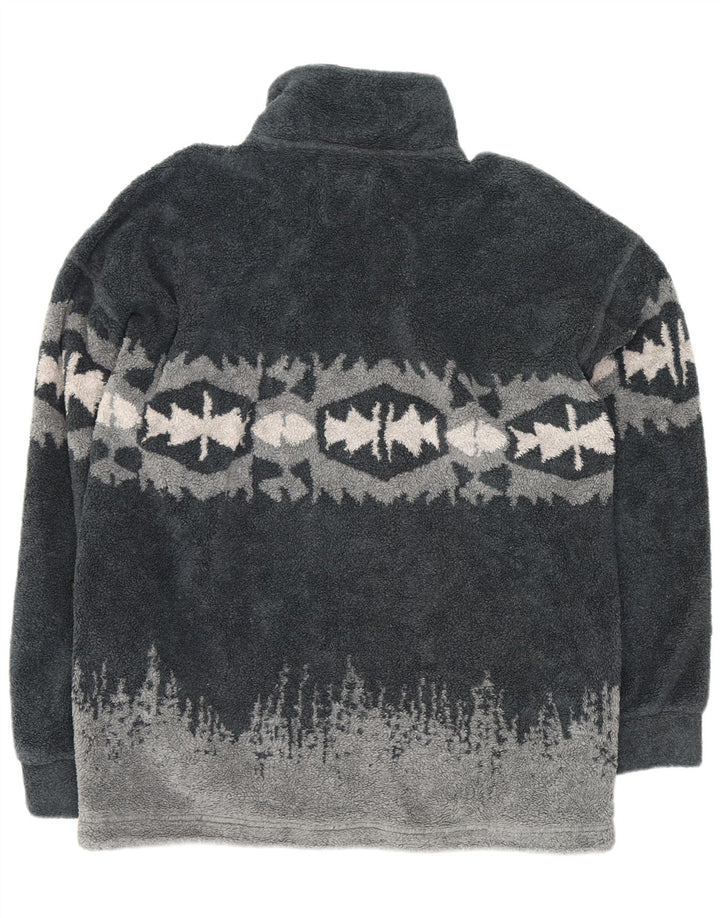 Jaqueta de lã masculina Think Pink UK 42 XL poliéster geométrico cinza