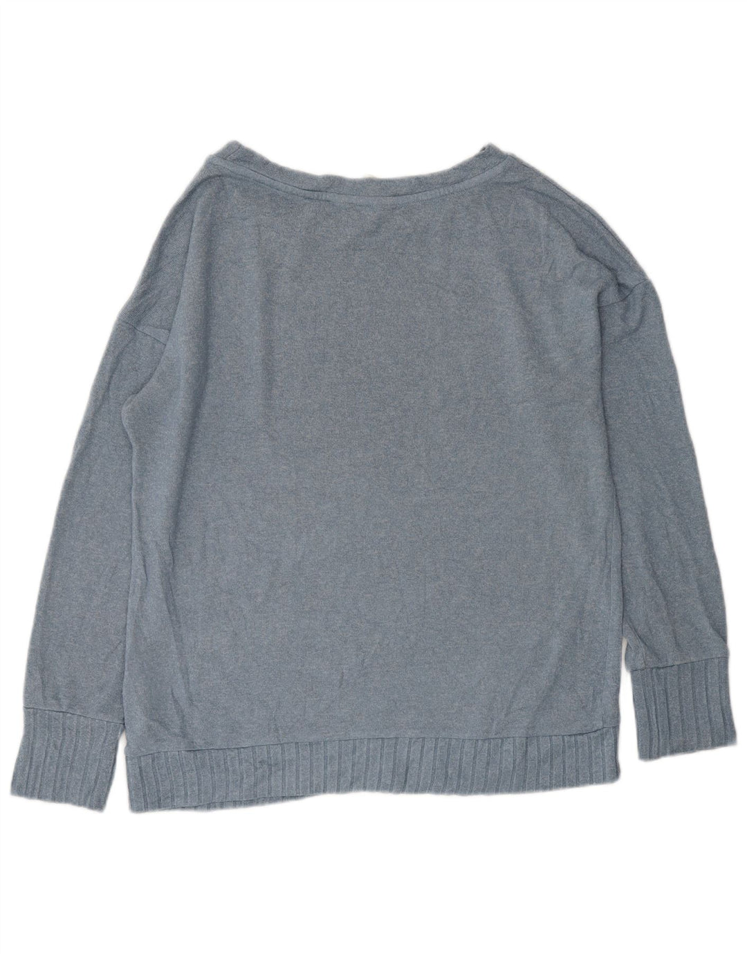Suéter feminino grande com gola canoa MARKS & SPENCER Reino Unido 10 pequeno azul
