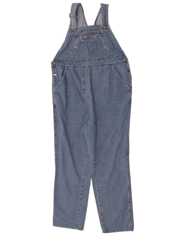 Macacão feminino vintage W36 L28 azul floral algodão