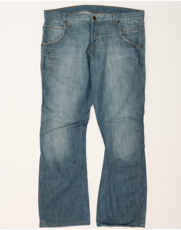 Wrangler Masculino Sharkey Bootcut Jeans W36 L32 Azul Algodão