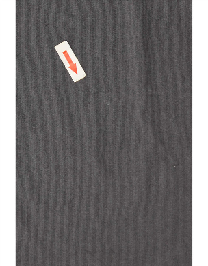 Camiseta feminina gráfica Levi's UK 10 algodão cinza pequeno
