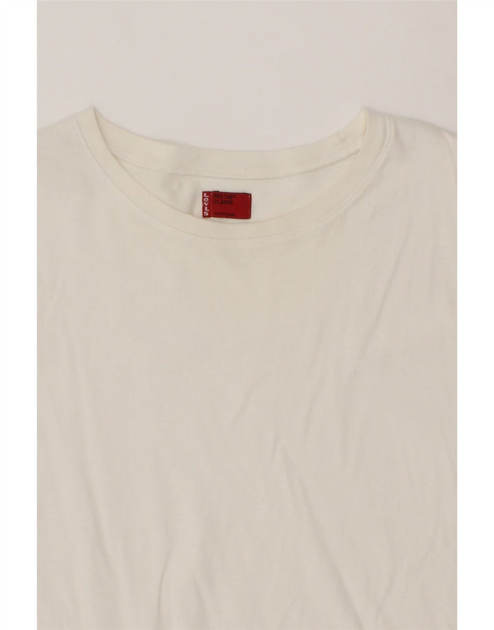 LEVI'S Womens T-Shirt Top UK 18 XL White Cotton Vintage Levi's and Second-Hand Levi's from Messina Hembry 