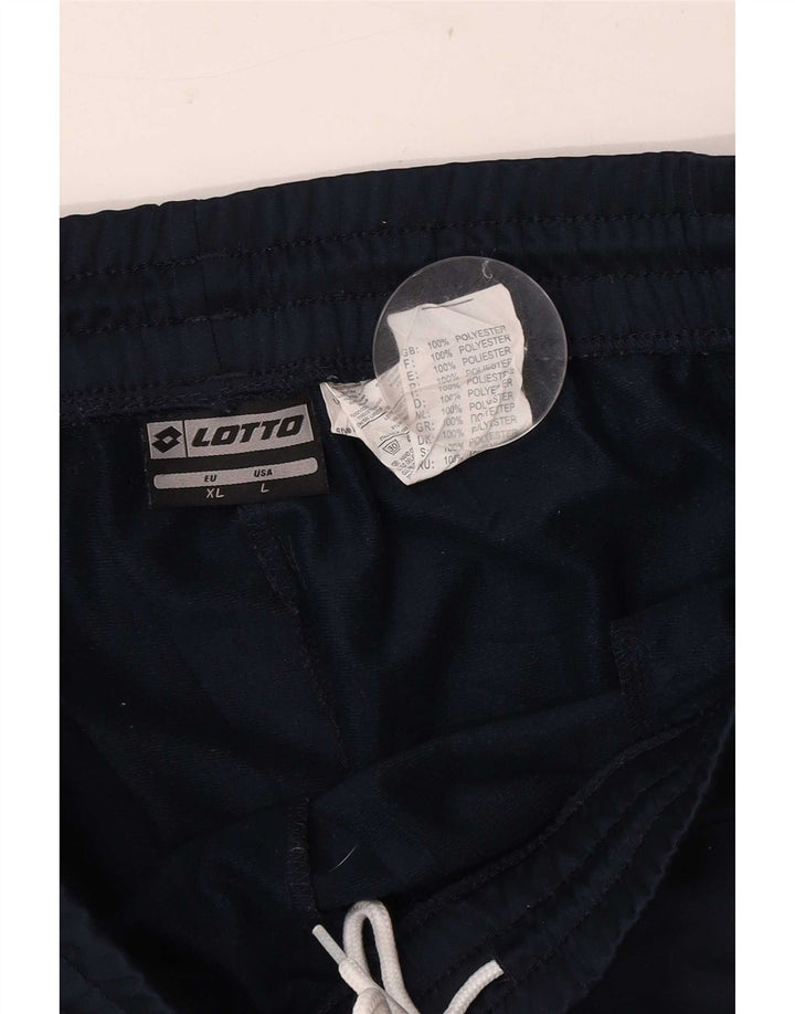 Calça de treino masculina Lotto grande poliéster azul marinho