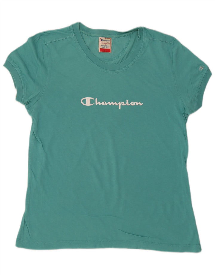 Camiseta feminina com estampa CHAMPION UK 14 grande verde