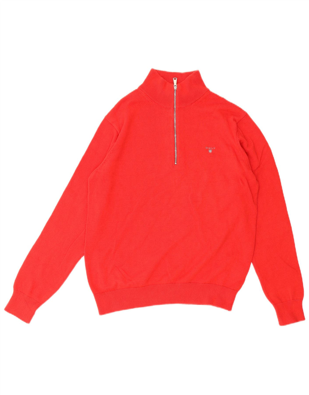 Gant Suéter masculino com zíper e gola em algodão vermelho 14-15 anos