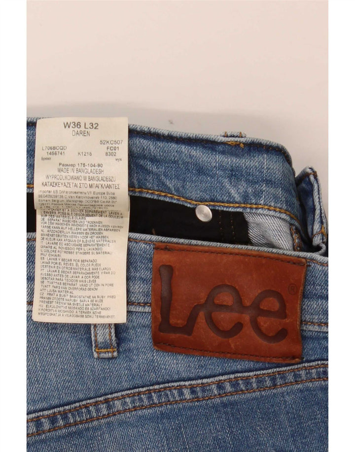 Lee Mens Daren Slim Jeans W36 L32 Azul Algodão