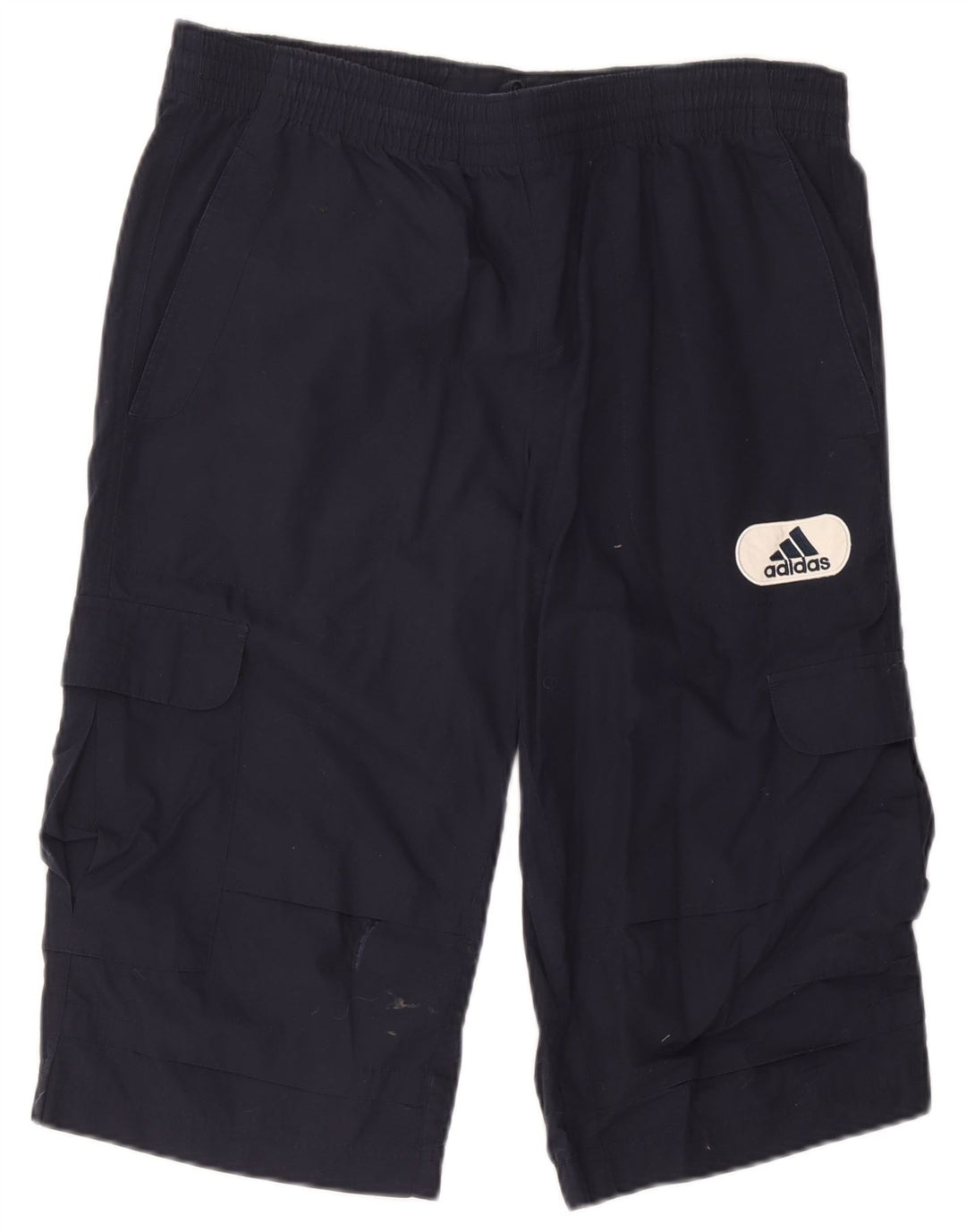 Adidas Mens Cargo Shorts Médio W36 Azul Marinho Algodão